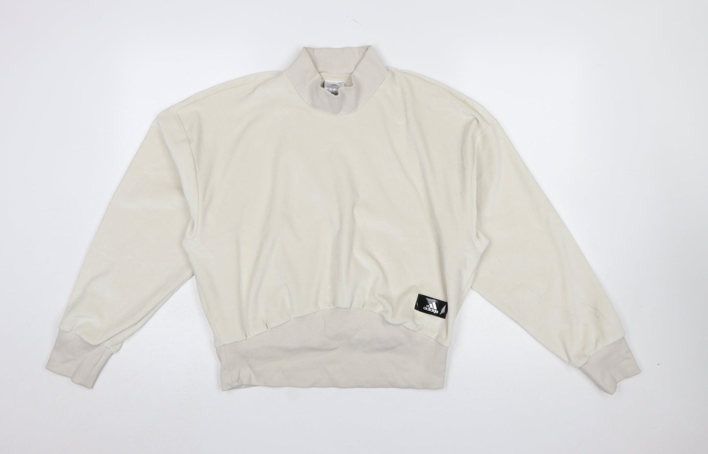 Womens UK Size 8-10 adidas Beige Pullover Sweatshirt