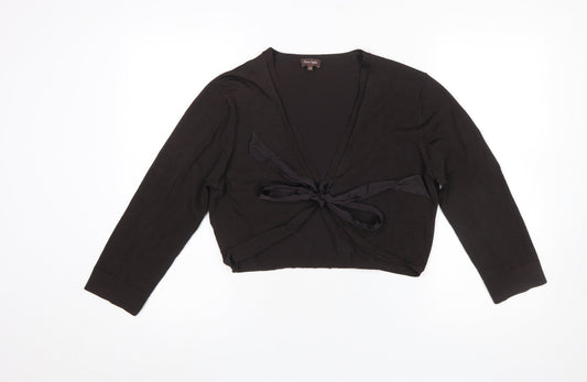 Womens UK Size 16 Phase Eight Black Cardigan Jumper