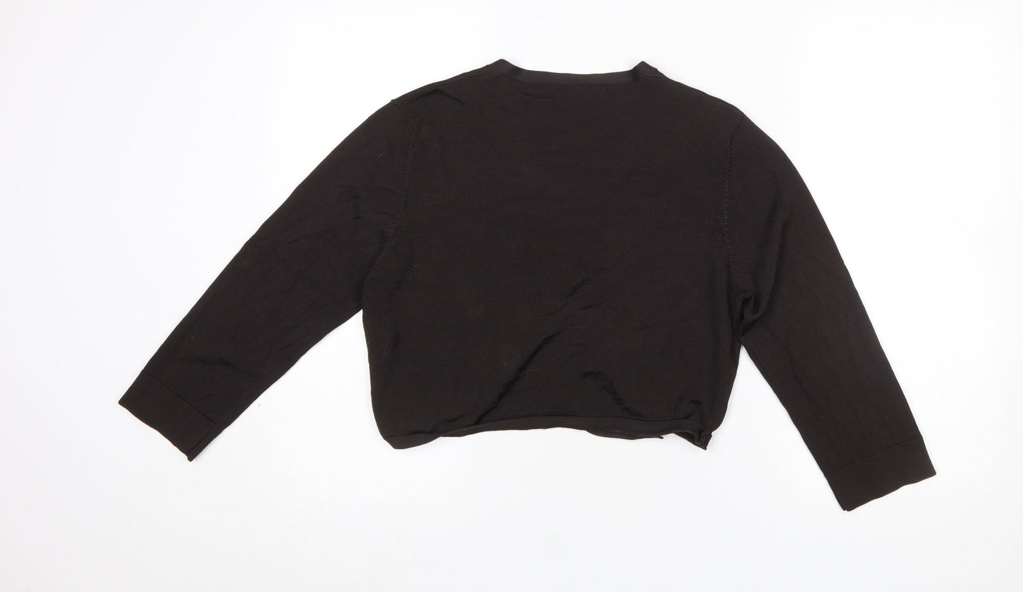 Womens UK Size 16 Phase Eight Black Cardigan Jumper