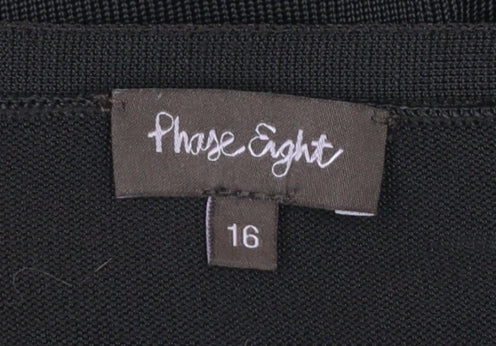 Womens UK Size 16 Phase Eight Black Cardigan Jumper