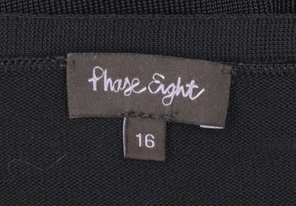 Womens UK Size 16 Phase Eight Black Cardigan Jumper