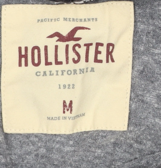 Mens UK Size M Hollister Grey Pullover Hoodie