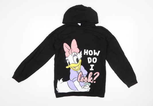 Girls UK Size 11-12 Years Pep & Co Black Pullover Hoodie