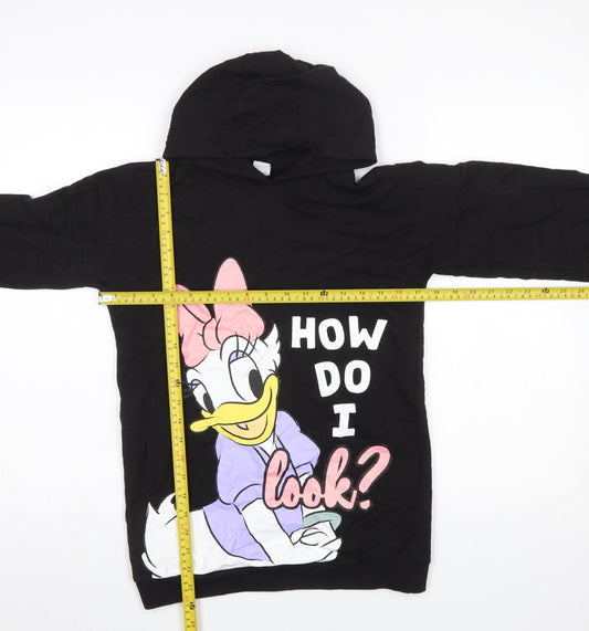 Girls UK Size 11-12 Years Pep & Co Black Pullover Hoodie