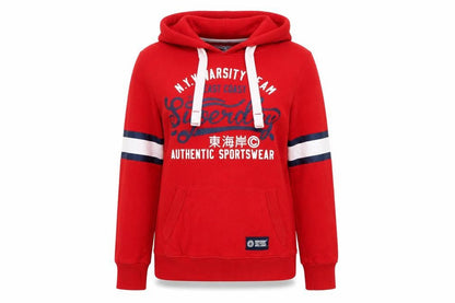Womens UK Size S Superdry Red Pullover Hoodie