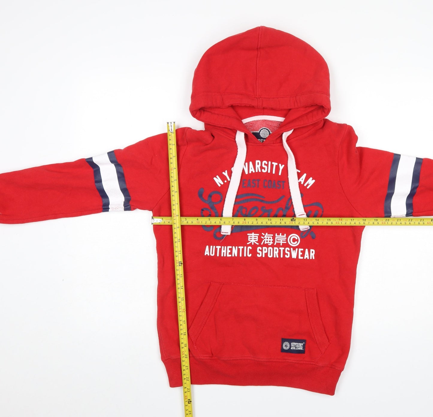 Womens UK Size S Superdry Red Pullover Hoodie