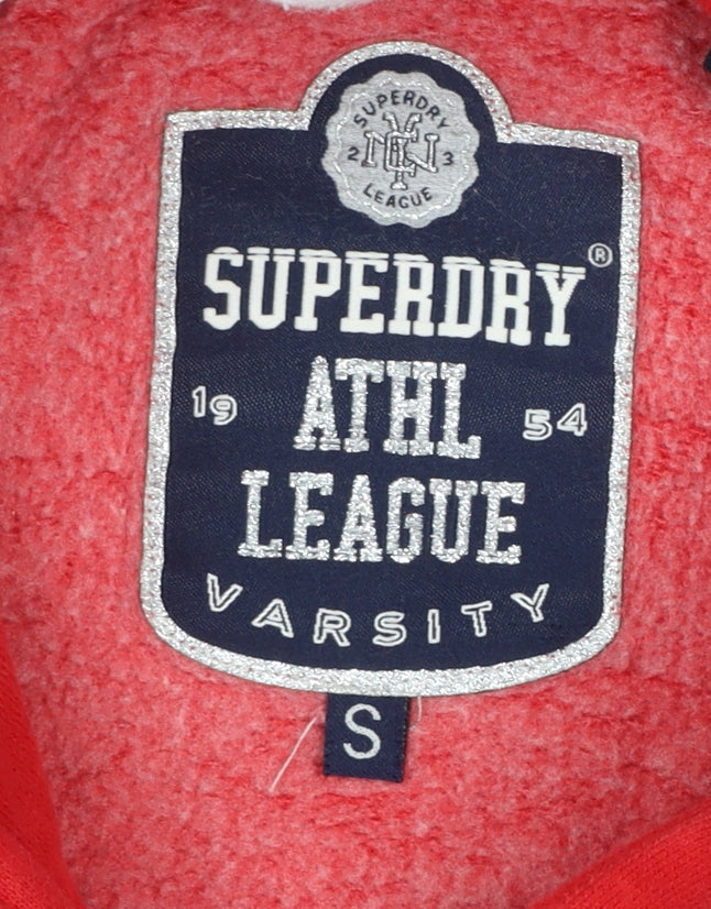 Womens UK Size S Superdry Red Pullover Hoodie