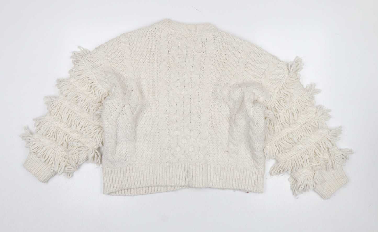 Womens UK Size 12 Stradivarius Ivory Pullover Jumper