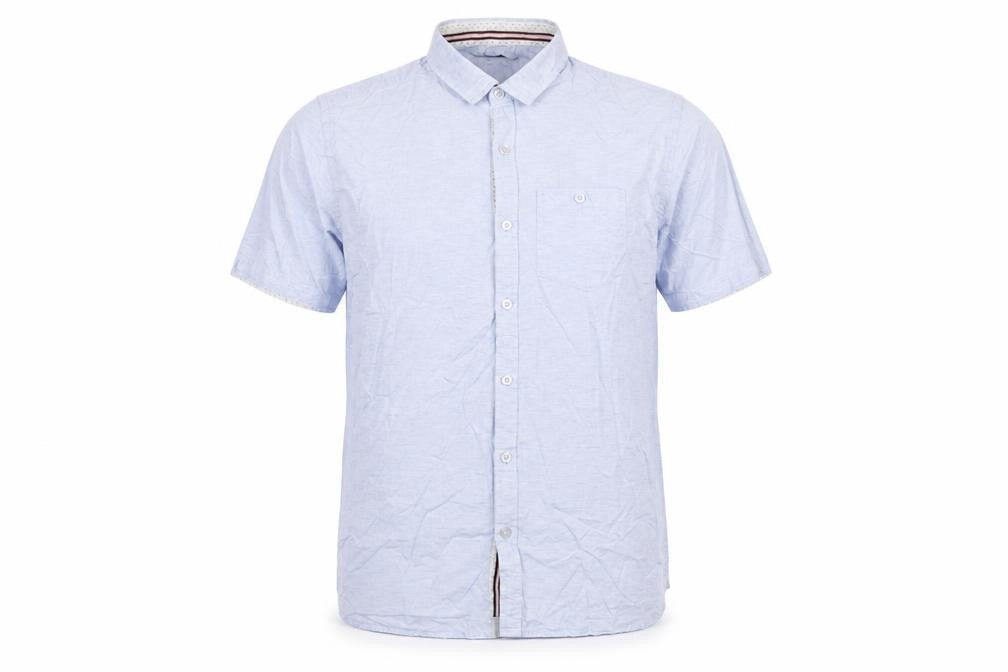 Kangol Men's Blue XL Button-Up Short Sleeve Casual Shirt