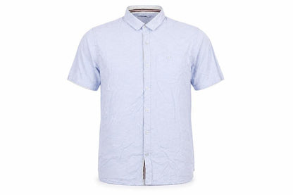 Kangol Men's Blue XL Button-Up Short Sleeve Casual Shirt
