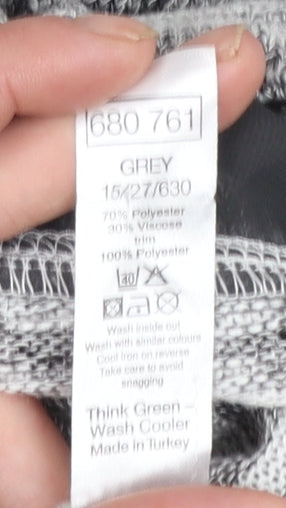 Womens UK Size 24 M&Co Grey Pullover Jumper