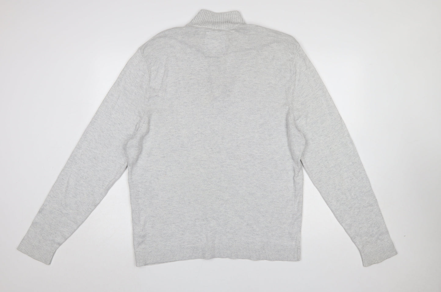 Mens UK Size XL Hollister Grey Full Zip Jumper