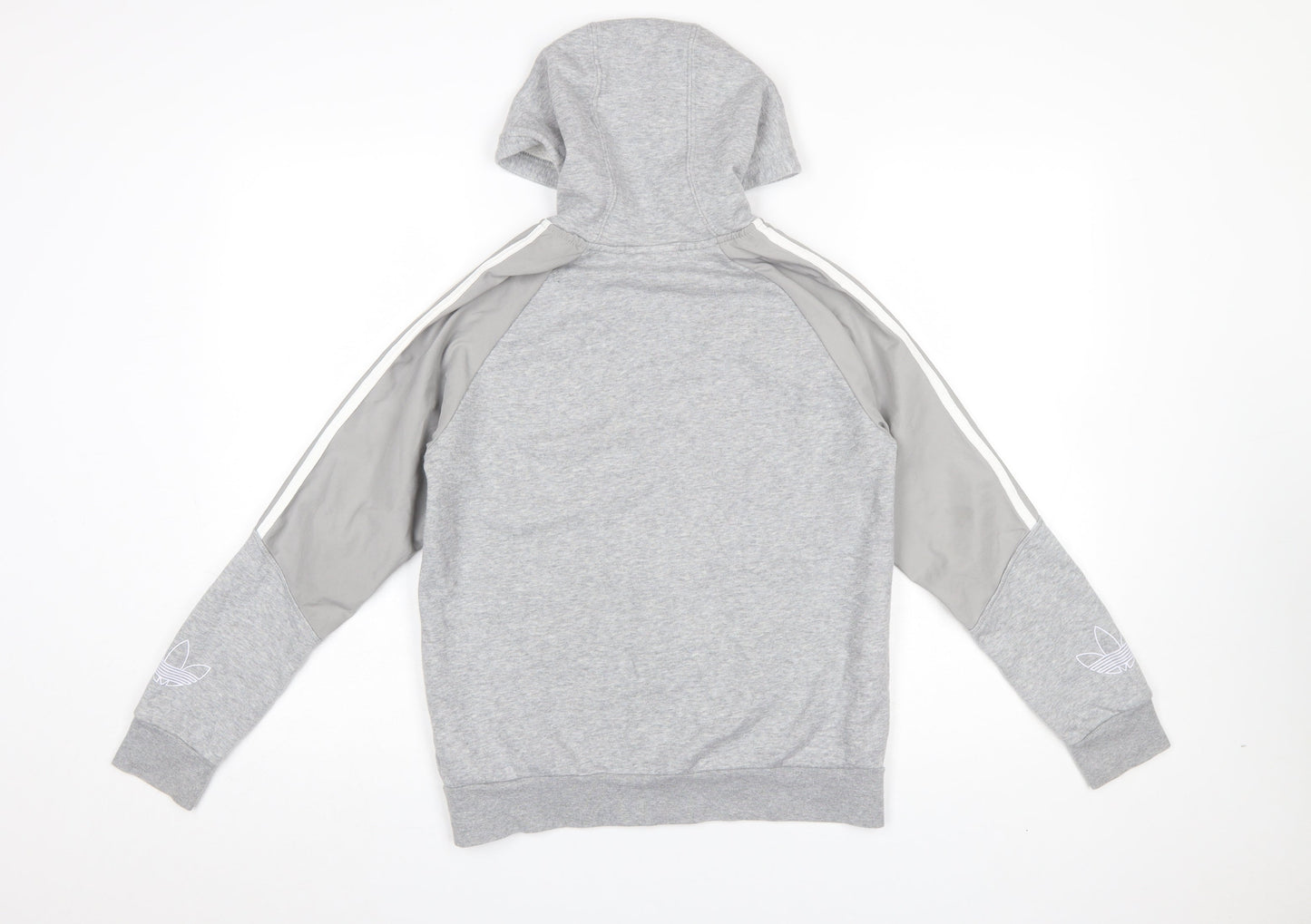 Girls UK Size 12-13 Years adidas Grey Full Zip Hoodie