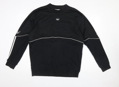 Mens UK Size L adidas Black Pullover Sweatshirt