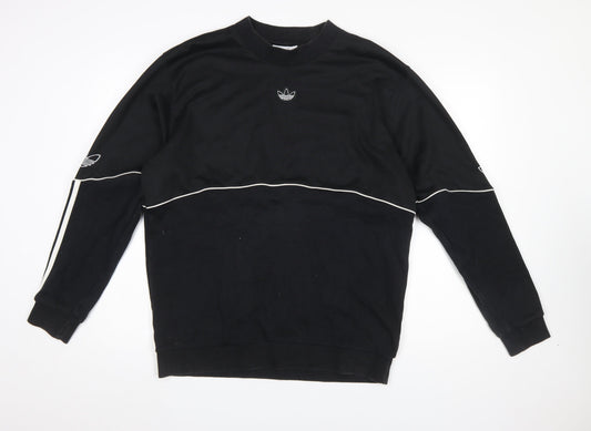 Mens UK Size L adidas Black Pullover Sweatshirt