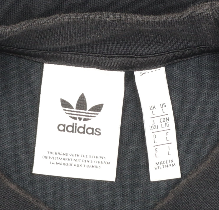 Mens UK Size L adidas Black Pullover Sweatshirt