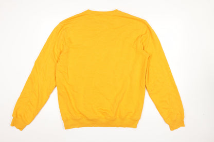 Mens UK Size L GUESS Yellow Pullover Sweatshirt