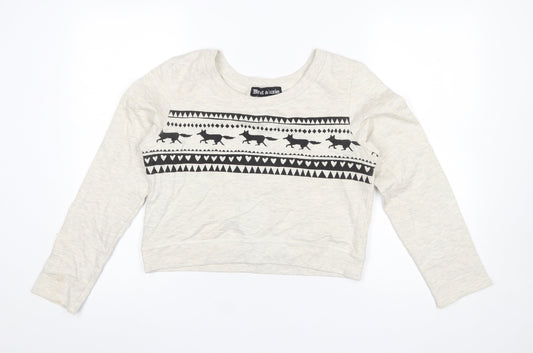 Womens UK Size S Brat & Suzie Beige Pullover Sweatshirt