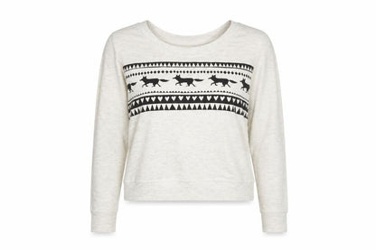 Womens UK Size S Brat & Suzie Beige Pullover Sweatshirt