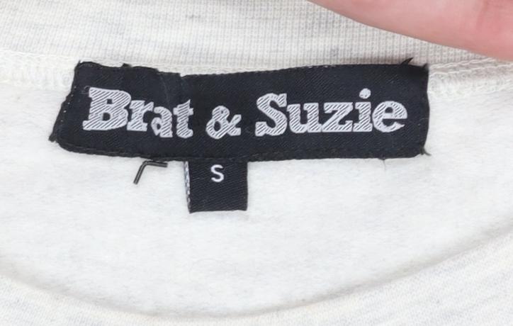 Womens UK Size S Brat & Suzie Beige Pullover Sweatshirt