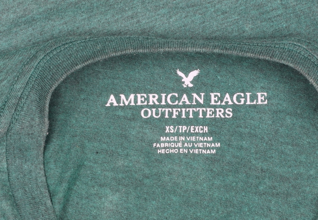 Mens UK Size XS American Eagle Outfitters Green  T-Shirt