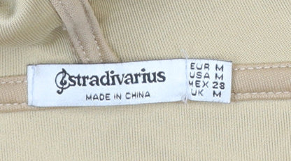 Womens UK Size M Stradivarius Beige Pullover Hoodie