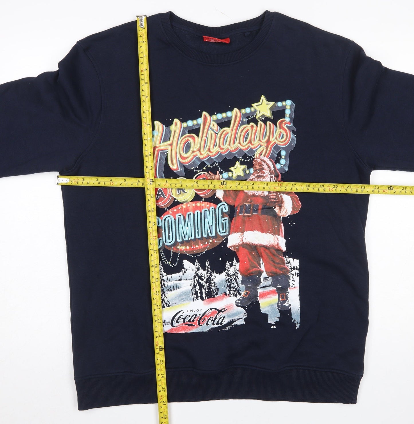 Mens UK Size L Coca-Cola Blue Pullover Sweatshirt