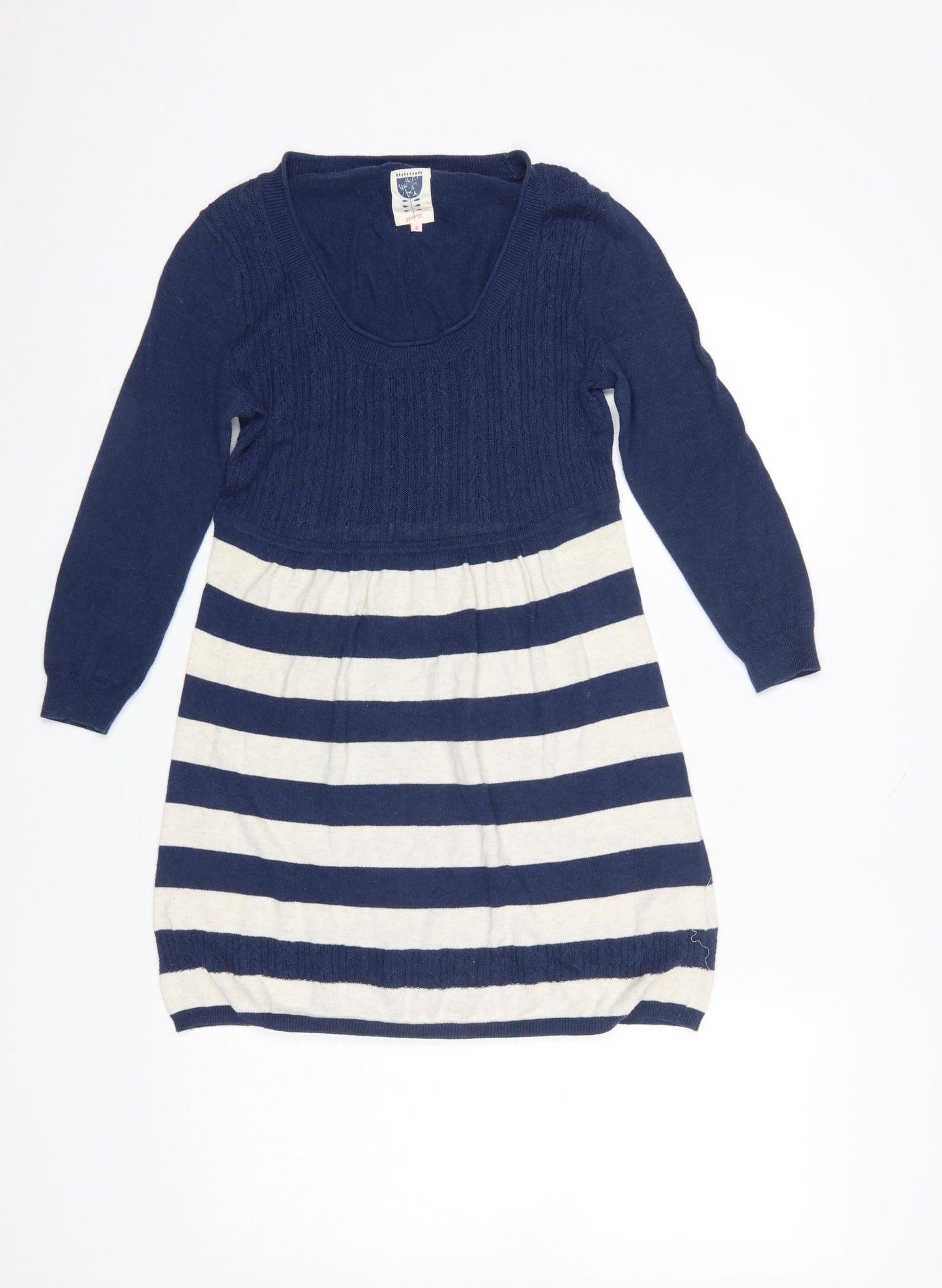 Womens UK Size 8 Soulful & Tru Blue Tunic Jumper