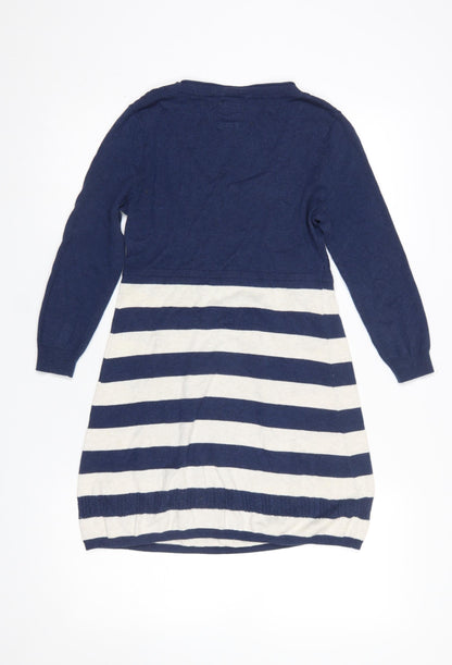 Womens UK Size 8 Soulful & Tru Blue Tunic Jumper