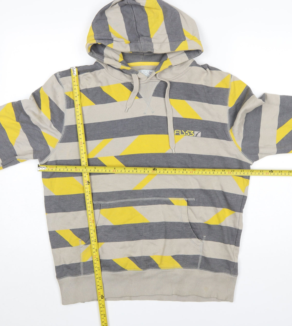 Mens UK Size M FLY53 Grey Pullover Hoodie