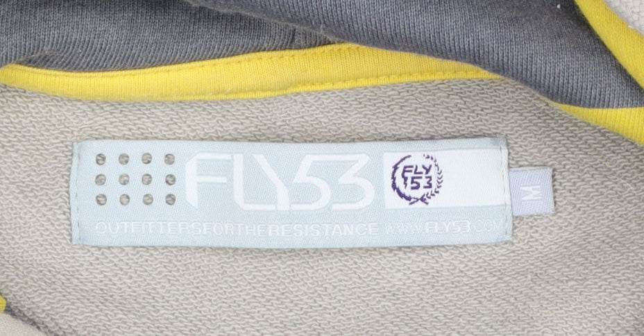 Mens UK Size M FLY53 Grey Pullover Hoodie