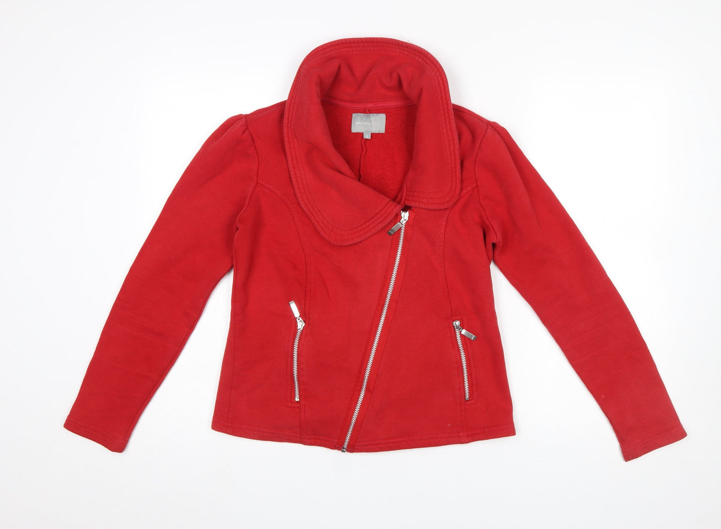 Womens UK Size S Marks and Spencer Red Full Zip Sweatshirt