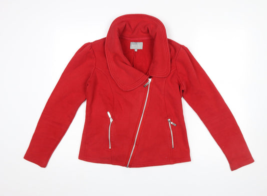 Womens UK Size S Marks and Spencer Red Full Zip Sweatshirt