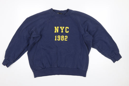 Womens UK Size S Zara Blue Pullover Sweatshirt