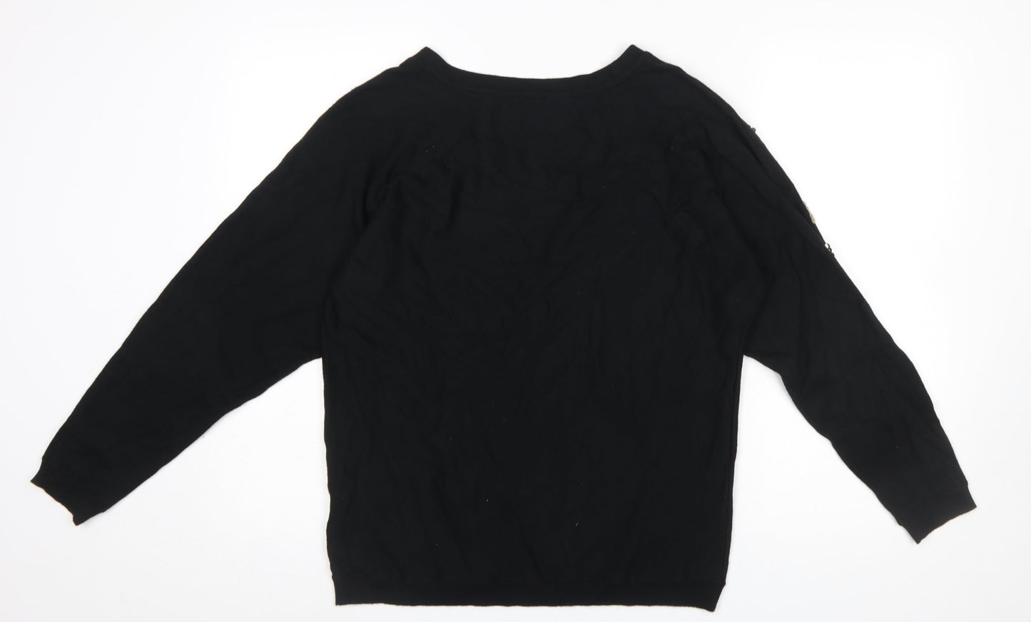 Womens UK Size 14 Roman Black Pullover Jumper