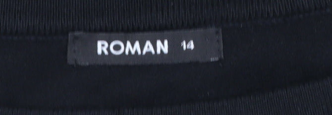 Womens UK Size 14 Roman Black Pullover Jumper
