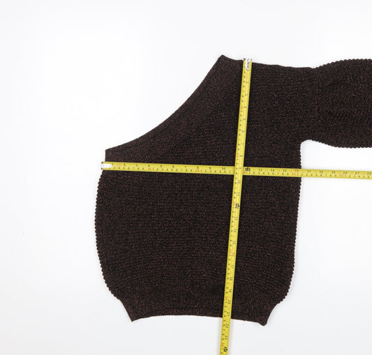 Womens UK Size S Mango Brown Pullover Jumper