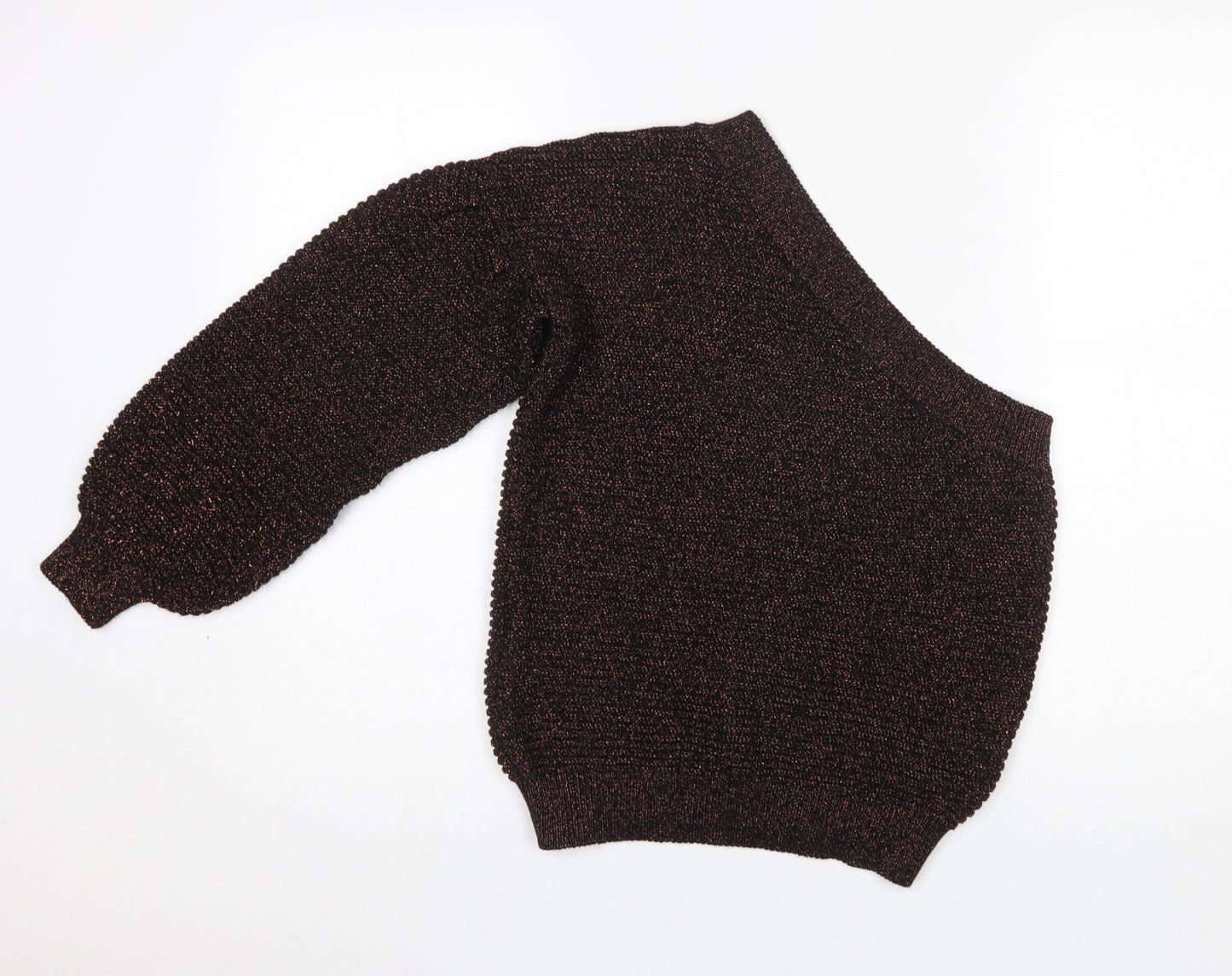 Womens UK Size S Mango Brown Pullover Jumper
