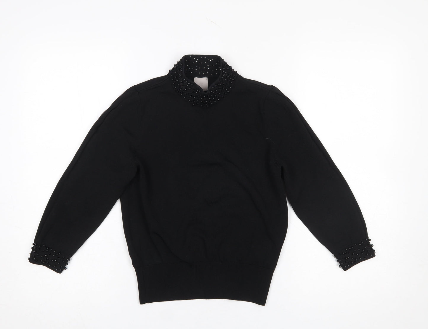 Womens UK Size XS H&M Black Pullover Jumper