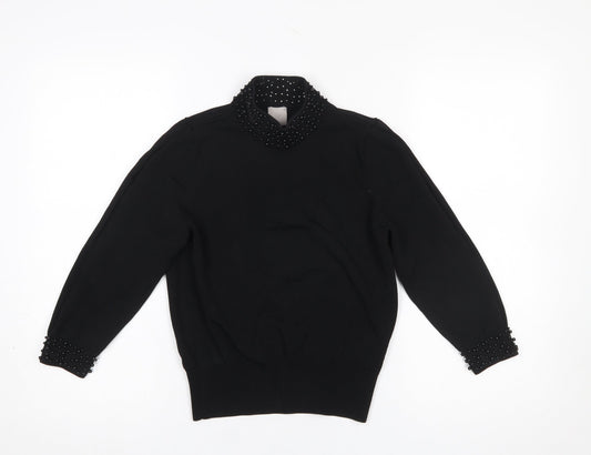 Womens UK Size XS H&M Black Pullover Jumper