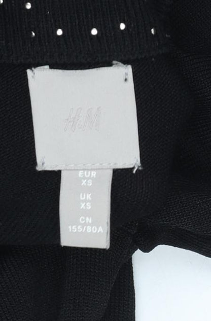 Womens UK Size XS H&M Black Pullover Jumper