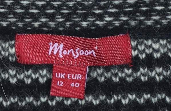Womens UK Size 12 Monsoon Black Cardigan Jumper