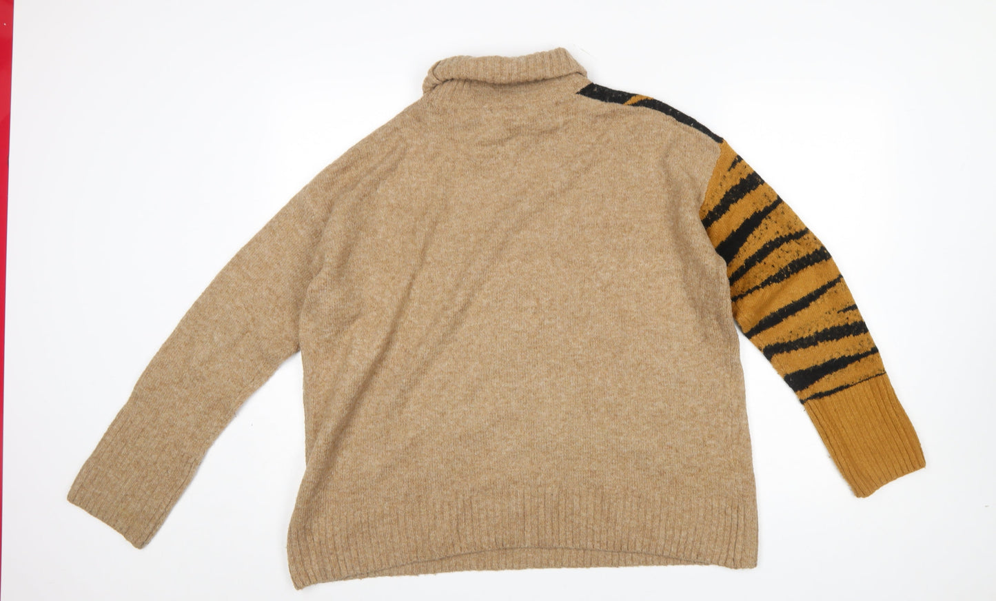 Womens UK Size XS H&M Beige Pullover Jumper