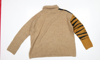 Womens UK Size XS H&M Beige Pullover Jumper