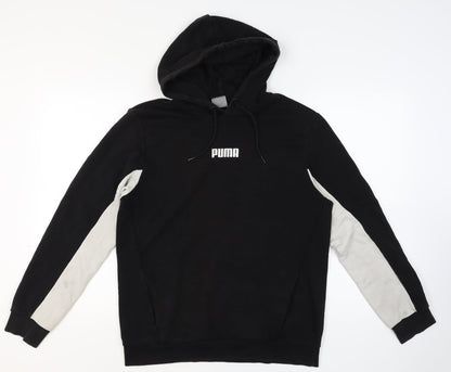 Mens UK Size M PUMA Black Pullover Hoodie