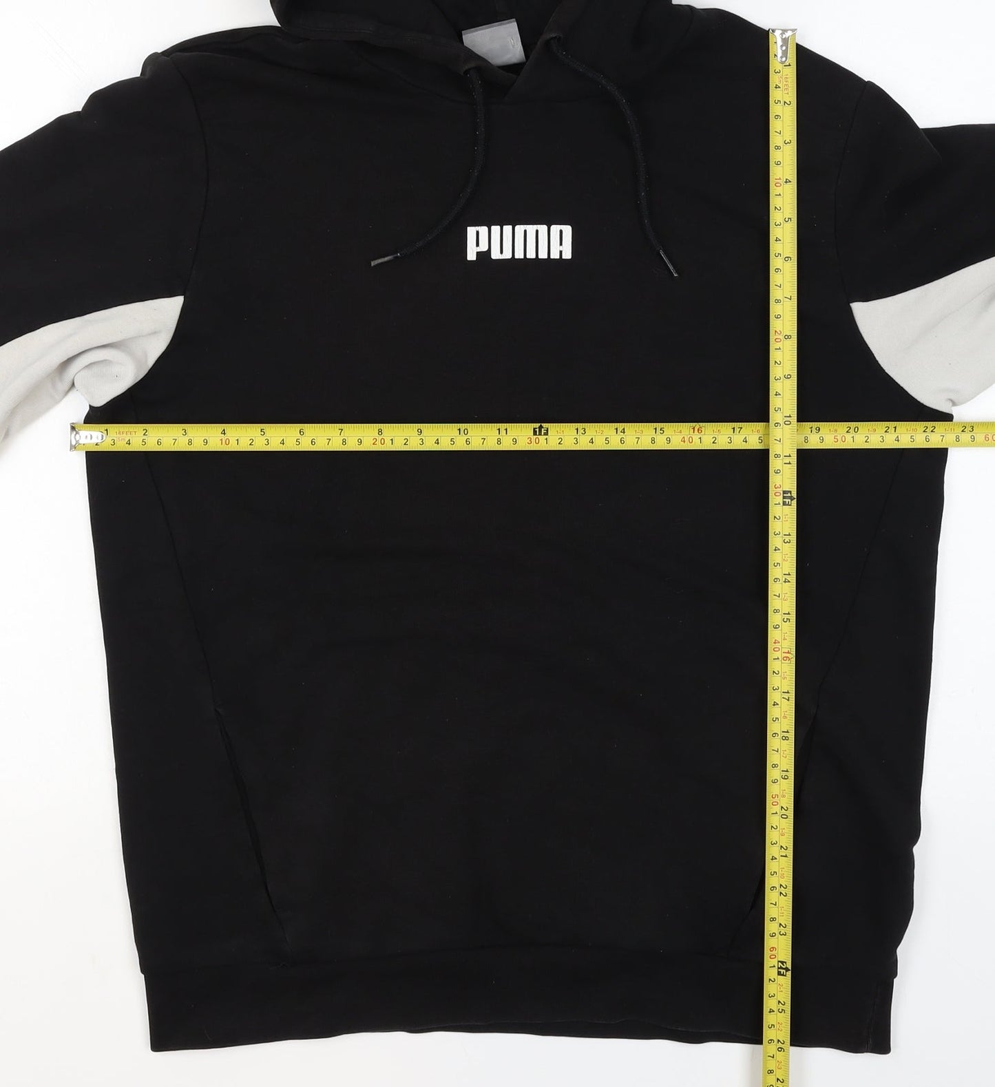 Mens UK Size M PUMA Black Pullover Hoodie
