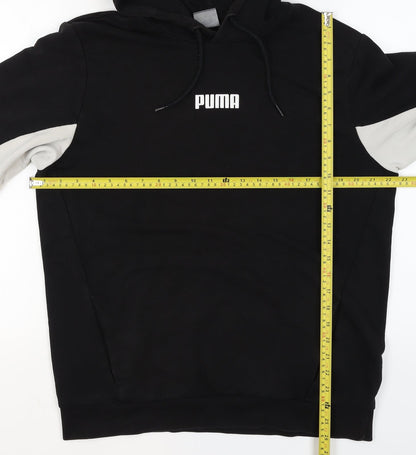 Mens UK Size M PUMA Black Pullover Hoodie