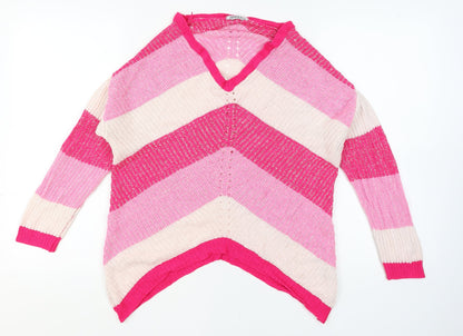 Womens UK Size 12 Simply Be Pink Tunic Blouse