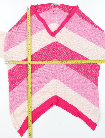 Womens UK Size 12 Simply Be Pink Tunic Blouse