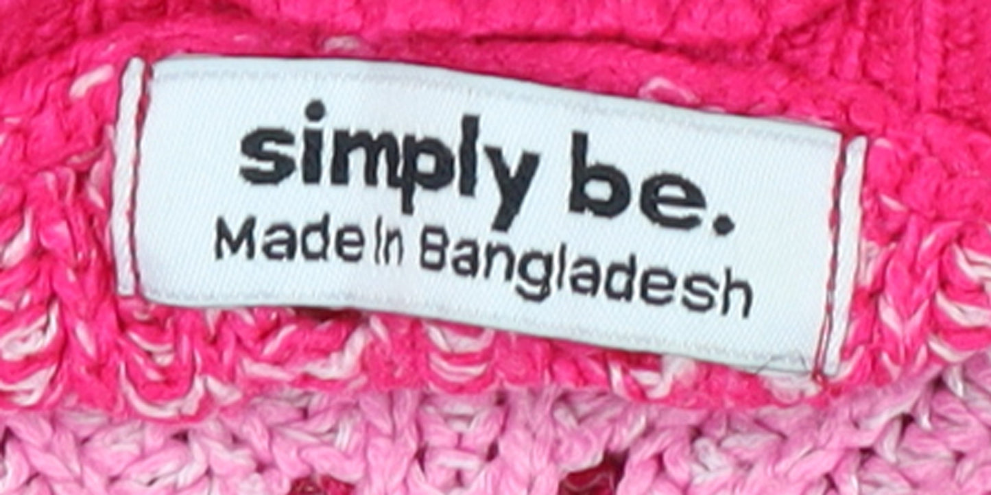 Womens UK Size 12 Simply Be Pink Tunic Blouse